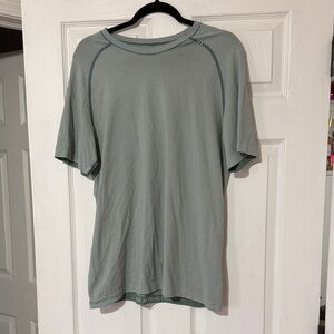 Lululemon Men's Green Striped Shirt